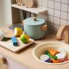 [Renewal] Essential Toy Wooden Kitchen Play Props Children’s Household Pretend Play Toy Vegetable Set (Built-in Magnet), Korean Bath Toys