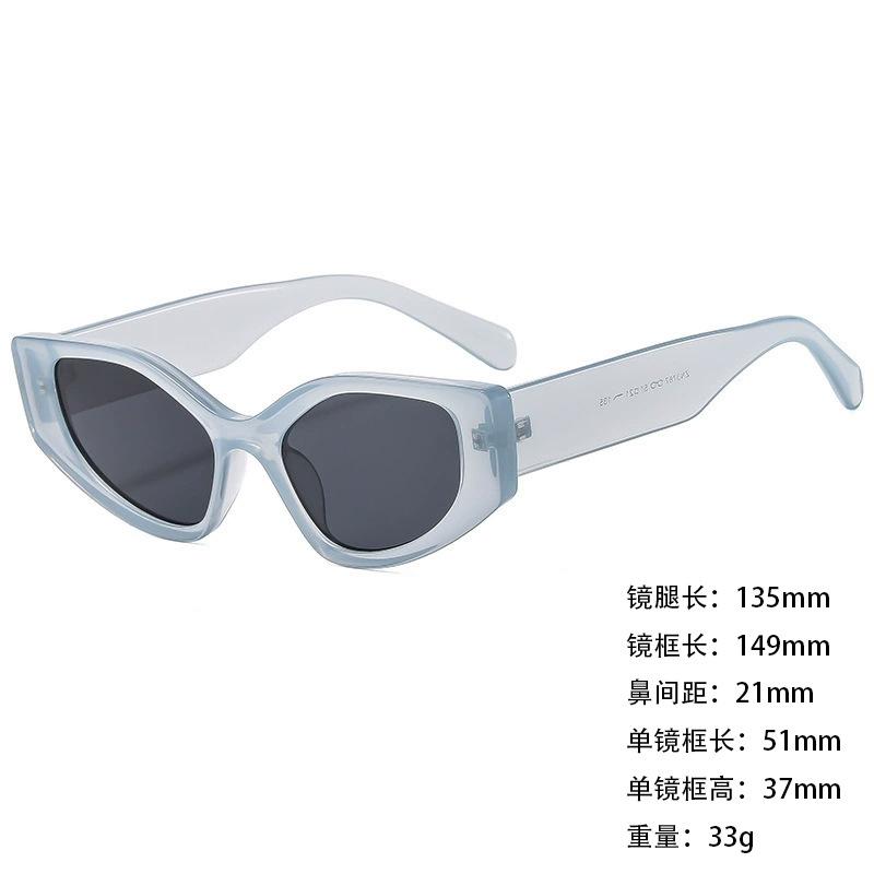 Sunglasses Wide Legs Small Frame Vgo88 Foreign Trade Square Fashion Trend Cat Eye Sunglasses