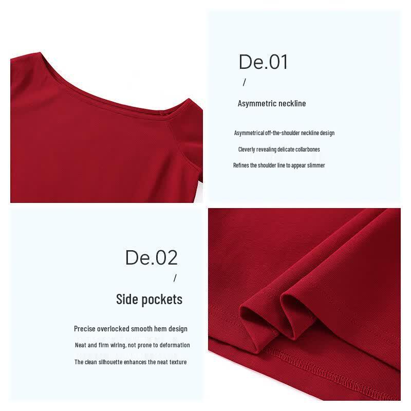 MJ STYLE Women's Off-Shoulder Slim Fit T-Shirt