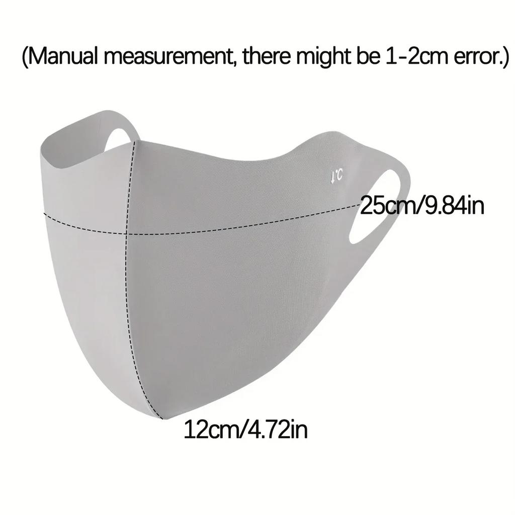 1-20 Pcs Summer UV Protection Mask 3D Ice Silk Breathable Traceless  Sunscreen Riding Mask Fashionable Hyaluronic Acid