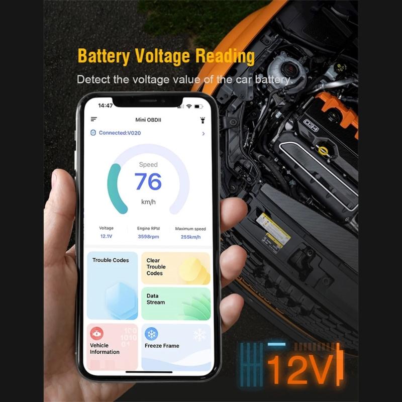 Multifunctional V020 OBD Car Diagnostic Scanner Tester Tool Suitable for Engine Fault Code Reading Quick Error Detection