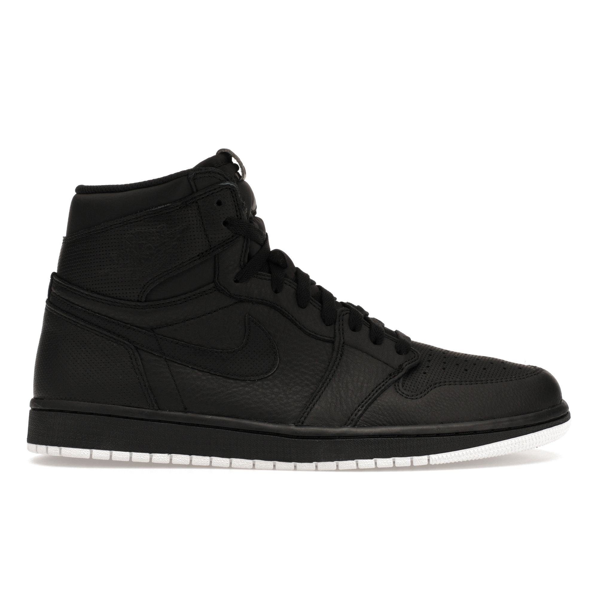 

Мужские кроссовки Air Jordan 1 Retro High OG с перфорацией черные черно-белые 555088-002