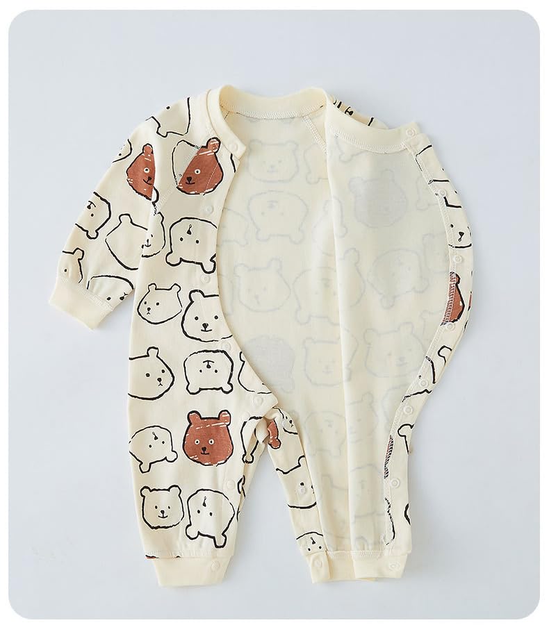 Jaydyequ Baby Long Boys and Lightweight Romper Baby Tree 80cm Clothes, Sleeve, Spring/Autumn, Girls, Coverall, Prep, Gift, All-Year Material, All-Over