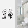 Men Women Bathroom Sign 2D Acrylic Restroom Door Sign Business Restaurant Office Hotel Washroom Wall Gender Identification Signage