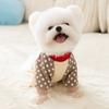Korean Style Striped Puppy Pajamas Soft Four Legged Dog Clothes  For Dogs Puppy