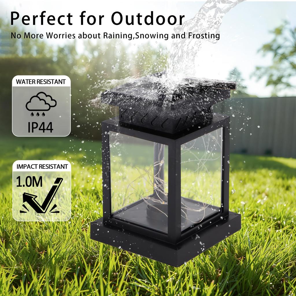 Solar Hanging Lantern Lamp Outdoor Waterproof String Light Candle for Garden Patio Lawn Deck Umbrella Tent Yard Driveway Holiday