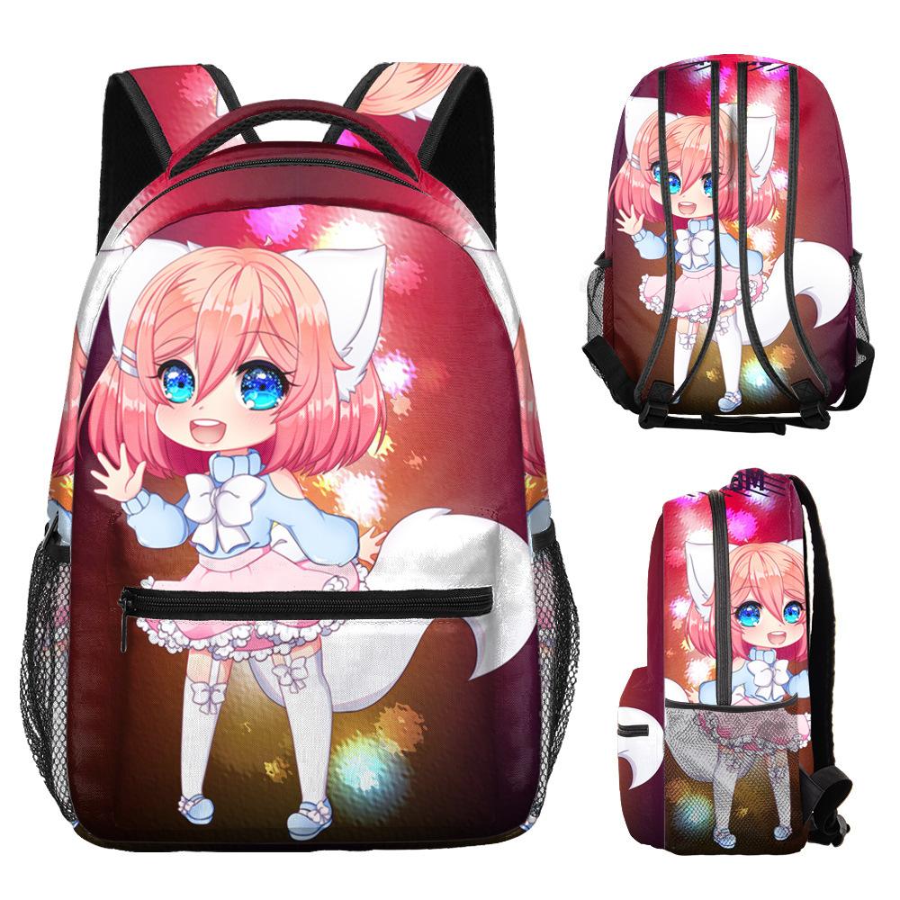 Cartoon Novelty Kpop Youthful School Bags Unisex Gacha Life Travel Bags 3D Print Oxford Waterproof Notebook Shoulder Backpacks