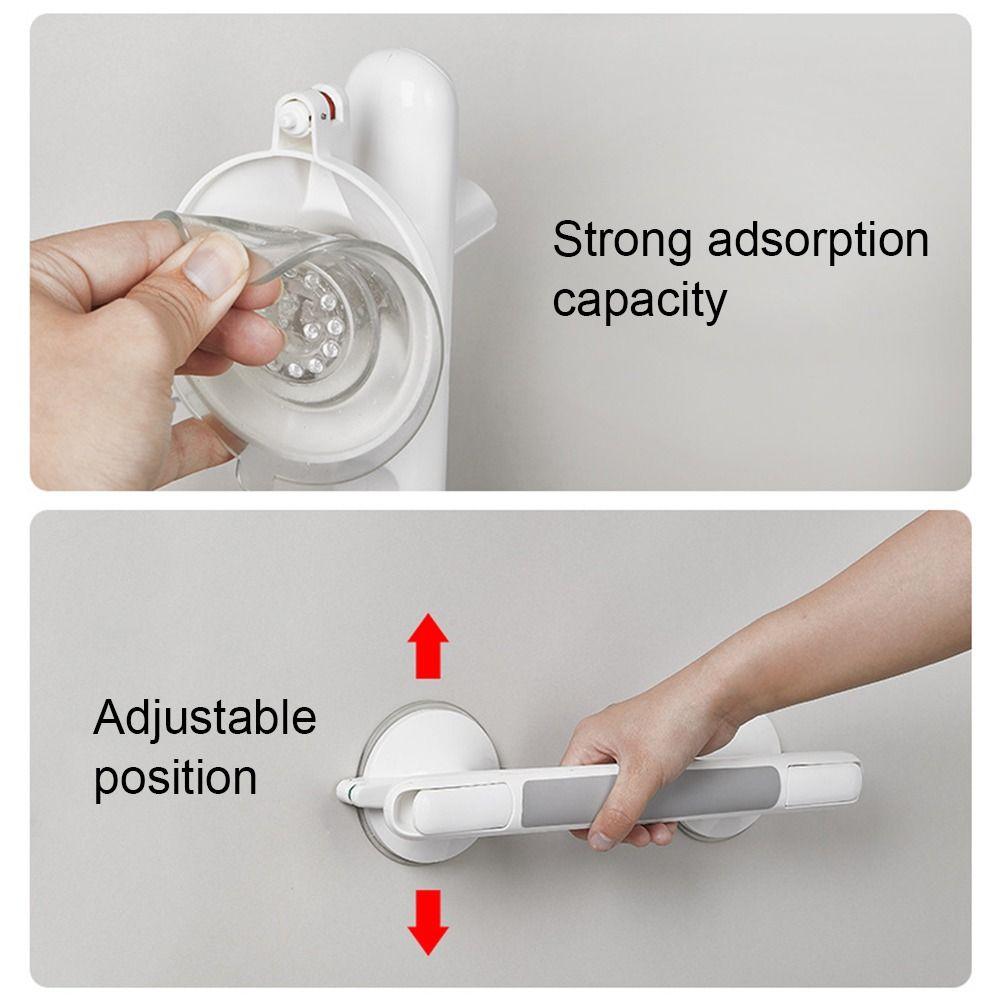 12 Inch Shower Bathtubs Handle with Strong Best Suction Mug No Drill Durable Safety Hand Rail Grab Bar for Seniors Elderly Handicap for Home