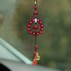 Automobile Pendant Beads Flower Charm Decorative Key Pendant Car Interior Decor Auto Hanging Accessory