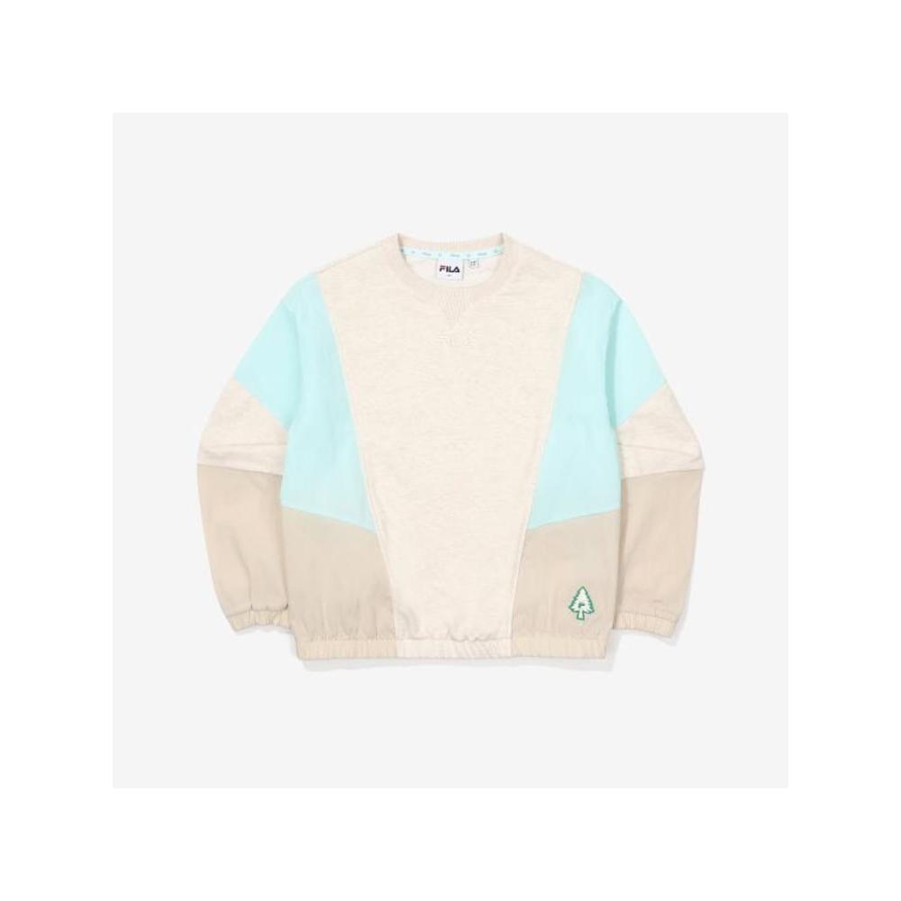

[fila Kids] Hybrid Material Mix Sweatshirt Fk2pof1105m Otl q0zFk2pof1105mOtl OATMEAL/130