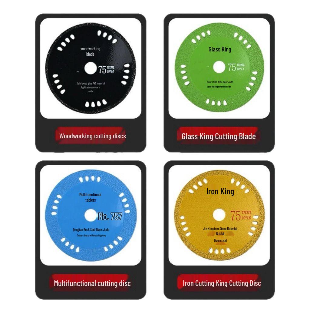 להב זוויתן מיני 75 מ"מ לחיתוך אבן, עץ, זכוכית, אריחים, קרמיקה ורובה