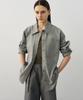 NOIRER FOR WOMAN Cotton Oversized Work Shirt (Khaki Beige)