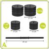 Manubri da 30 kg per il bodybuilding, set da 2 manubri da 15 kg, dischi, fermi