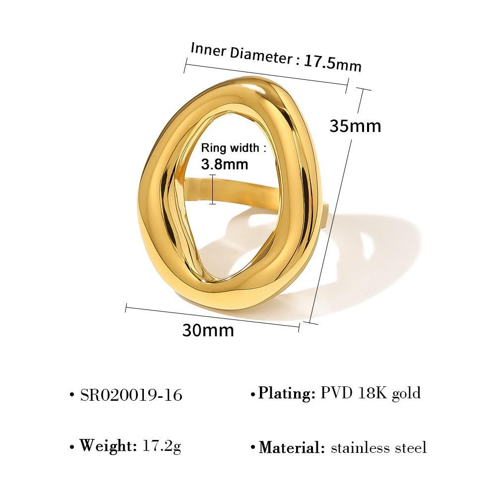 Minimalist Geometric Shiny O-Ring Pendant Necklace Gold Chain Jewelry Small Aura Fashion