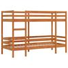 VidaXL Lit superposé cire marron 80x200 cm bois de pin massif, lit mezzanine, cadre de lit superposé, lit superposé en bois 3284217