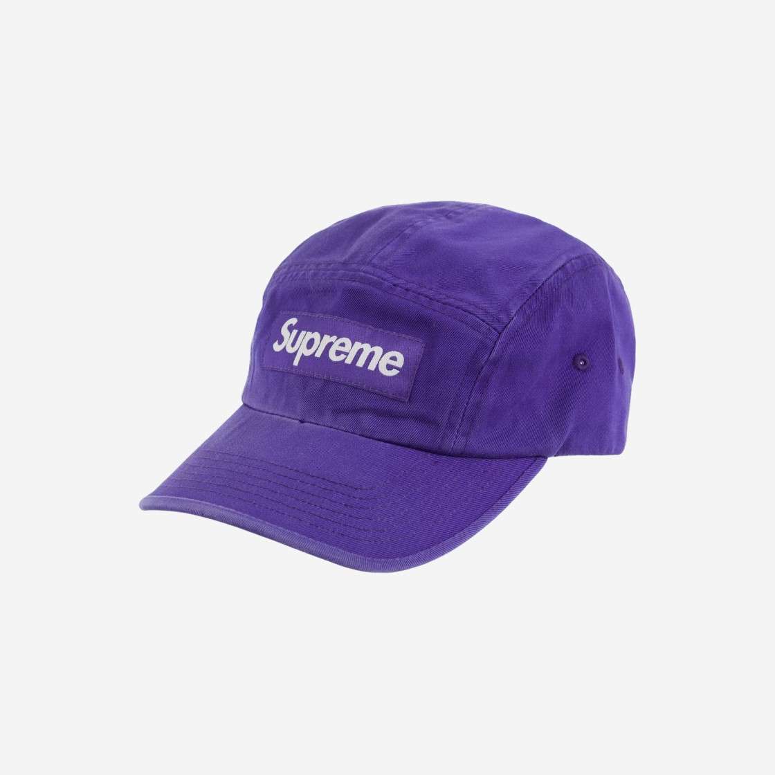 

Кепка Supreme из саржевого чиноса, фиолетовая 23SS -