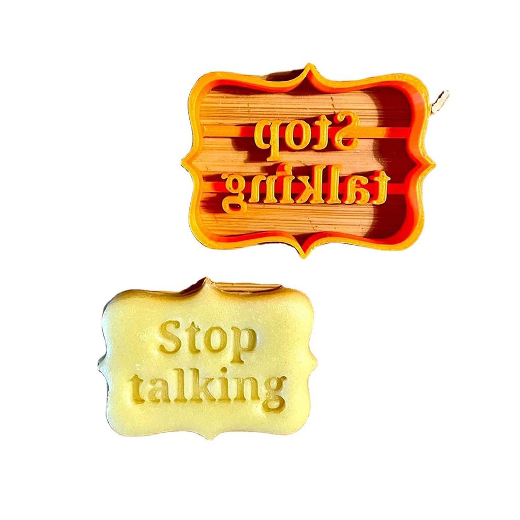 4Pcs Cookie Cutters Molds with Good Wishes Cookie Stamp Pastry Tools Biscuit Mold for Baking Fondant Cutter Cookie