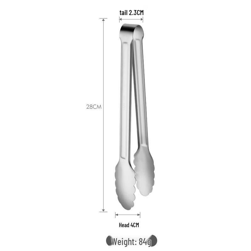 Stainless Steel Anti-scald Food Tongs 4-Piece Set