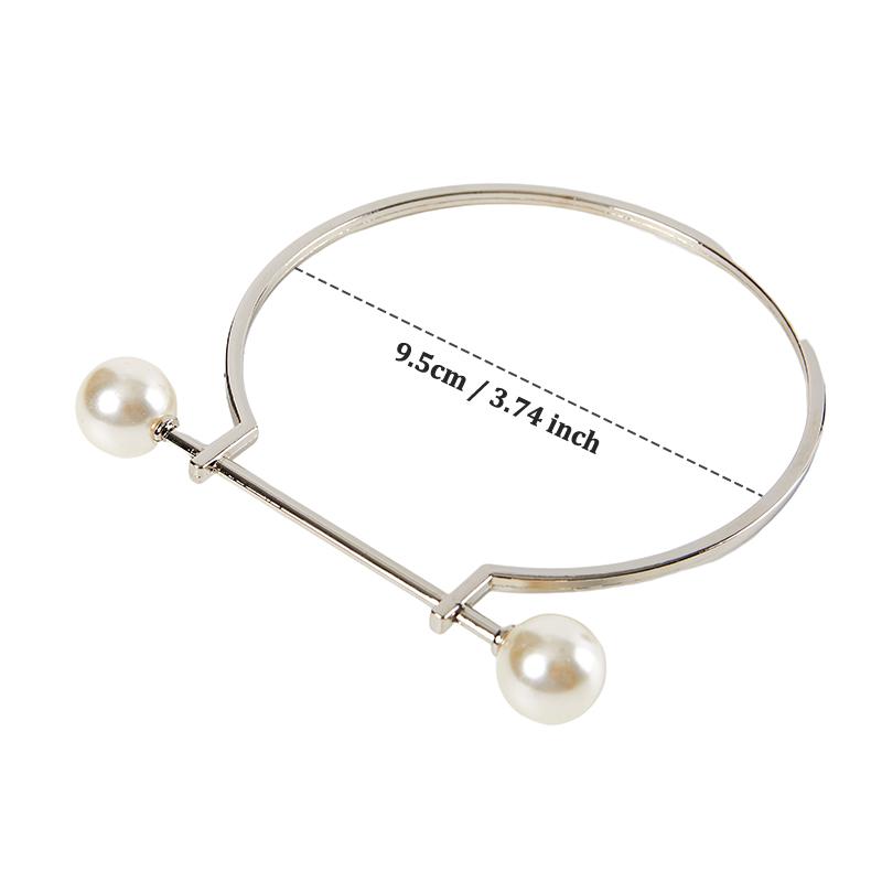 Metal Bag Handle Replacement Brackets Purse Bag Handles Diy Handmade For Making Handbag  Imitate Pearl Metal Circle Handle Bag Accessory