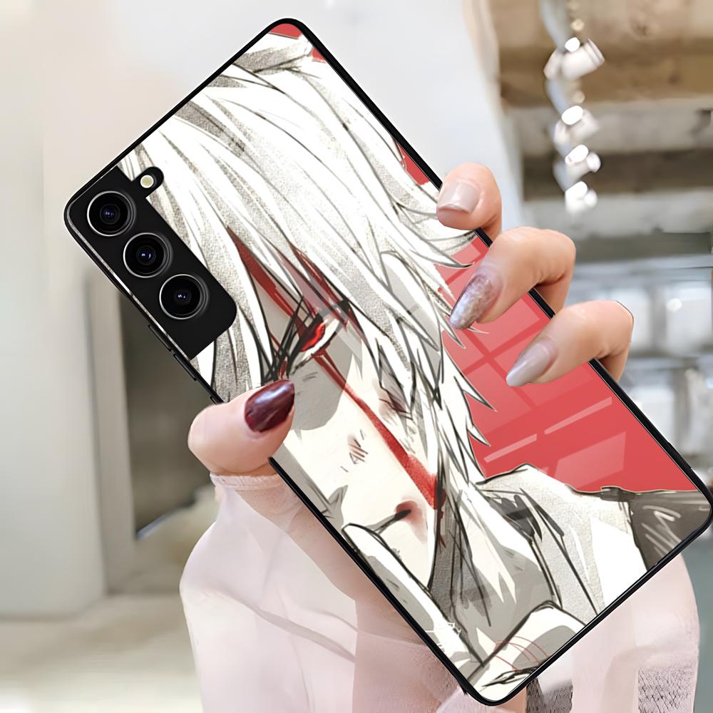 Anime Gintama Sakata G-Gintoki Phone Case For Samsung S25 Edge Ultra S23 S22 S21 S20 Ultra Plus S24 Fe A54 A53 A25 A16 A14 Glass