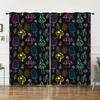 Curtains Mushroom Sunshade Digital Printing Curtains Blackout No Punching Bedroom Living Room Universal