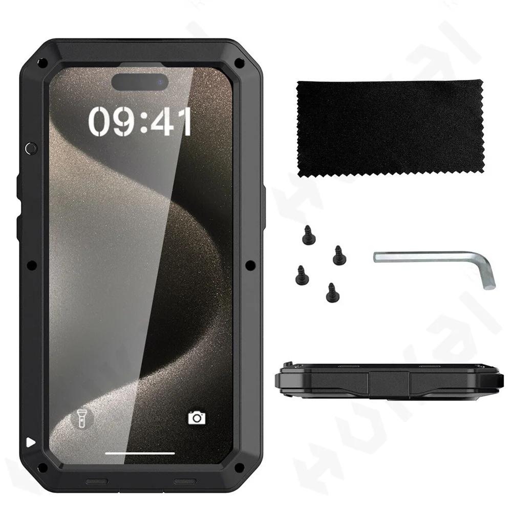 Hülle Für iPhone 17 16 15 14 13 12 11 Pro Max XS XR 8 7 Plus SE Metall Robust 360 Vollkörper Stoßfest Rüstung Schutzhülle