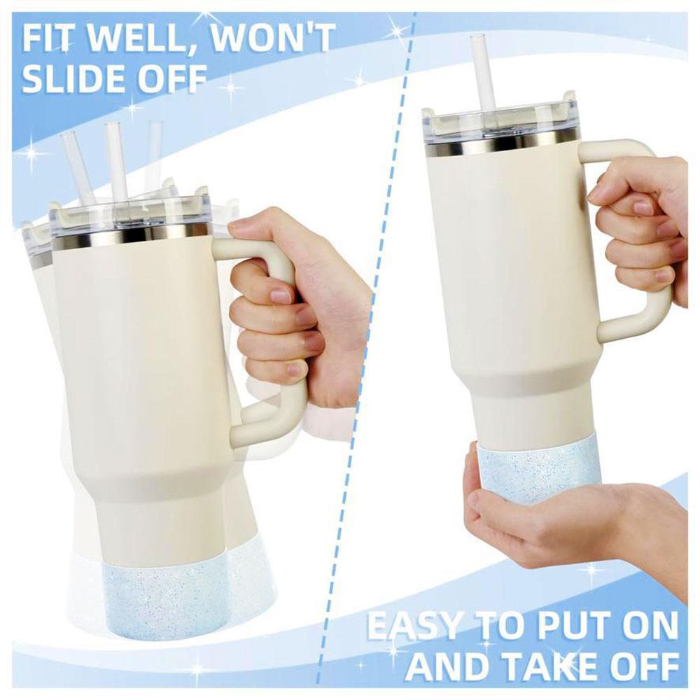 SW 7.5CM Glitter Silicone Cup Bottom Cover For Stanley 40oz/30oz Tumbler Anti-Slip Silicone Boot Sleeve 75MM Water Bottle Covers