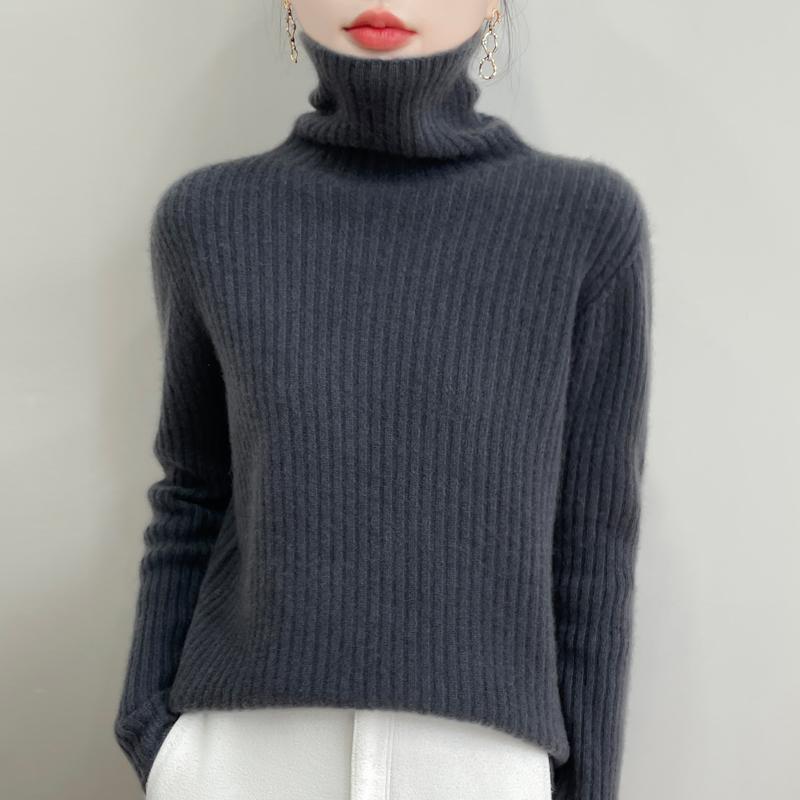 

Женский кашемировый свитер Qinghe cashmere 30% кашемир 70% шерсть Осенне-зимний кашемировый свитер мягкий и теплый XXL серый