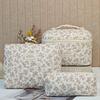 Vintage Large Capacity Cosmetic Bag Portable Travel Storage Bag Handheld Makeup Pouch for Toiletries Cosmetics Organizer Outdoor Daily Use