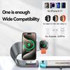 Wireless Charger Stand Metal Shell Magnetic 15W Fast Charging Station Stand for iPhone 12-17 Mobile Phones  Airpods Watch 4 in 1