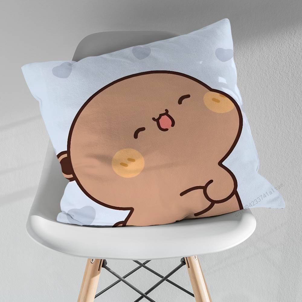 Cute BBubu DDudu Funny Pillowcase for Sofa Room Office Decor Printing  Merchandise AllMatch Cushion Cover