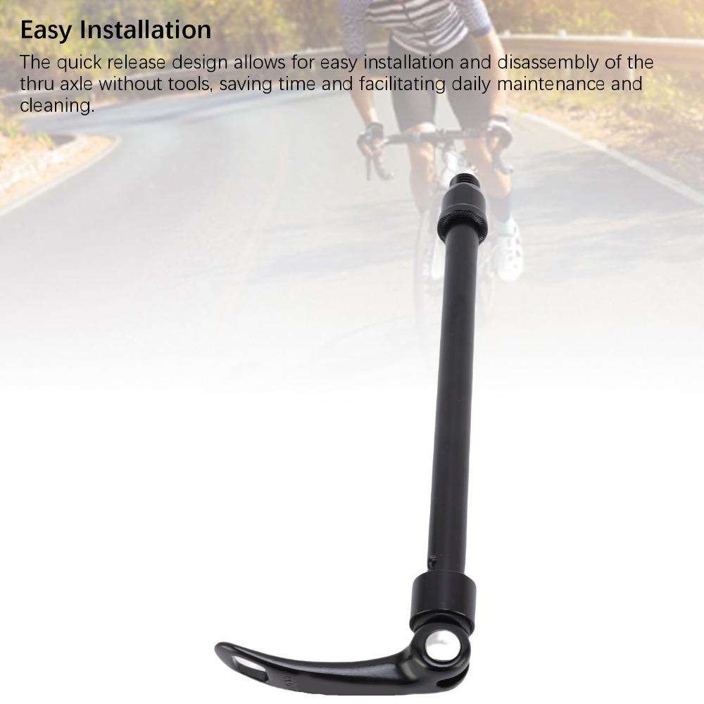 142x12mm Bike Thru Axle Lever Black Bike Thru Axle Skewer  Frame Axle Replacement