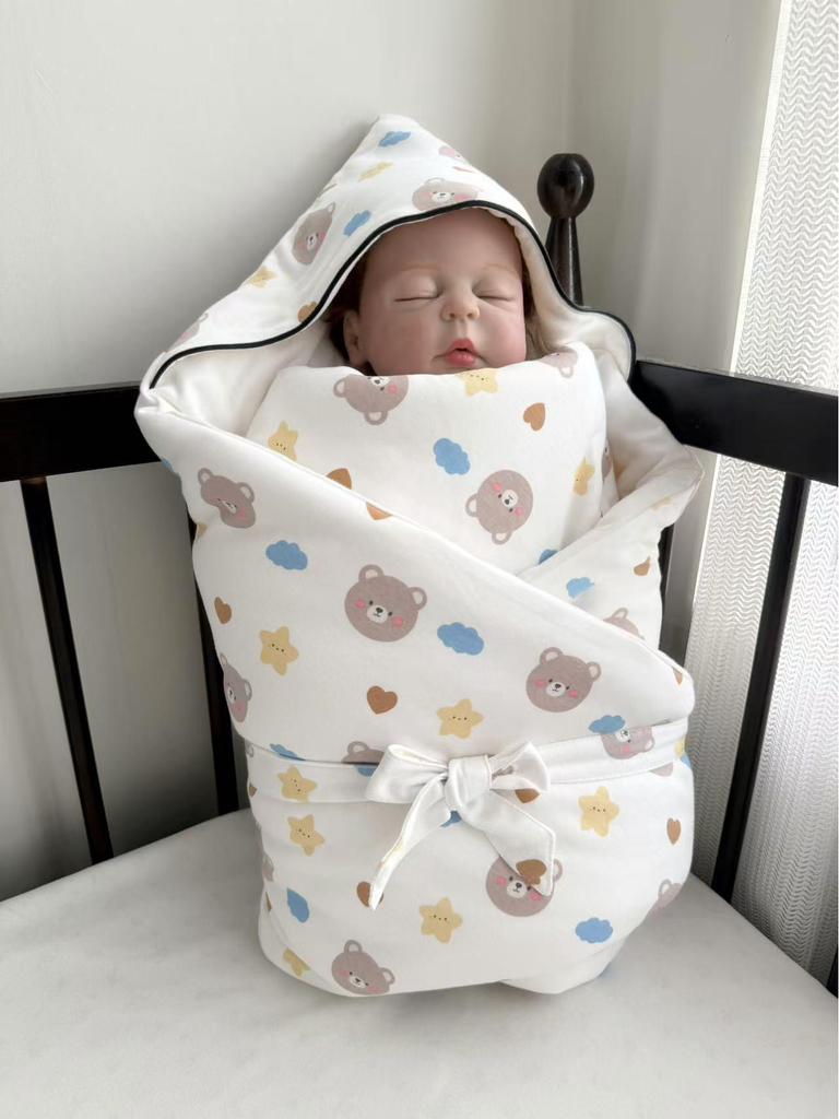 Pure Cotton Knitted Baby Swaddle Blanket for All Seasons