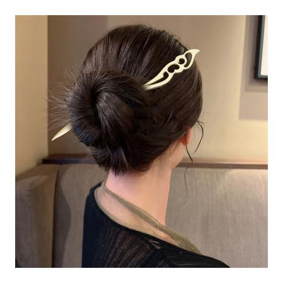 Kanzashi Hair Stick for Japanese Traditional Wear, Kimono, Yukata - Simple Alloy Hair Accessory (Gold) - Perfect for Gifts