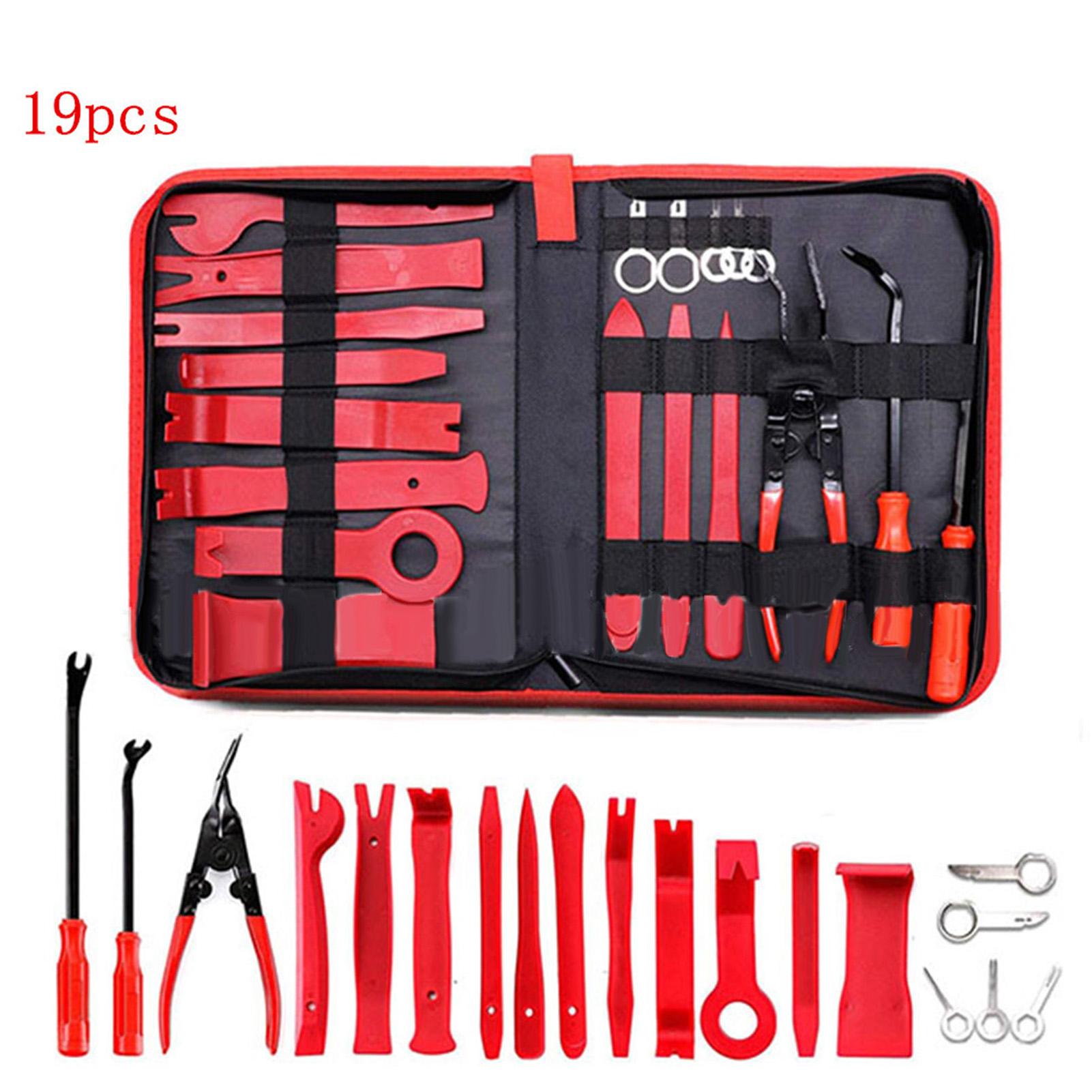 

Набор инструментов для снятия обшивки автомобиля, набор для снятия крепежа дверной панели, ручные инструменты для внутренних работ, 19 шт.