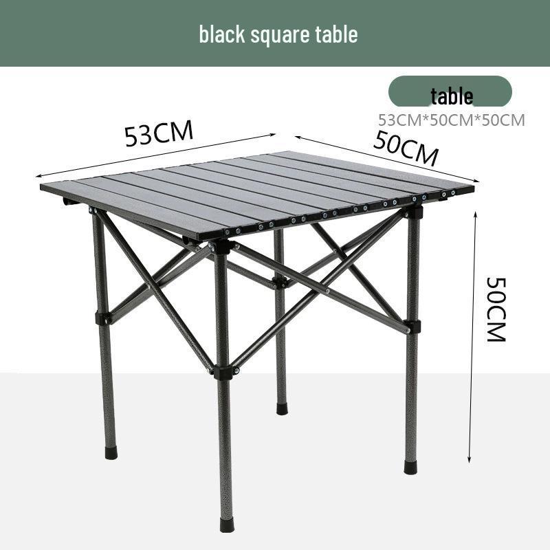 Height-Adjustable Outdoor Picnic & Camping Table - Folding Roll-Up Design