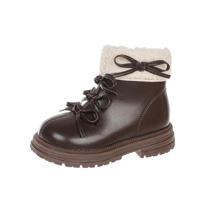 

Girls Waterproof Vintage Martin Boots 2025: New Velvet-Lined Short Boots for Autumn/Winter Size 35 - Inner length 21.7cm
