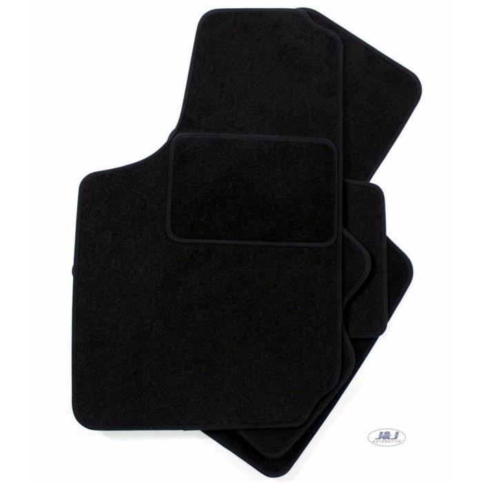 Tapis De Sol Noir Velours - J&J AUTOMOTIVE - Opel Tigra A - Sur Mesure - Antidérapant - Imperméable