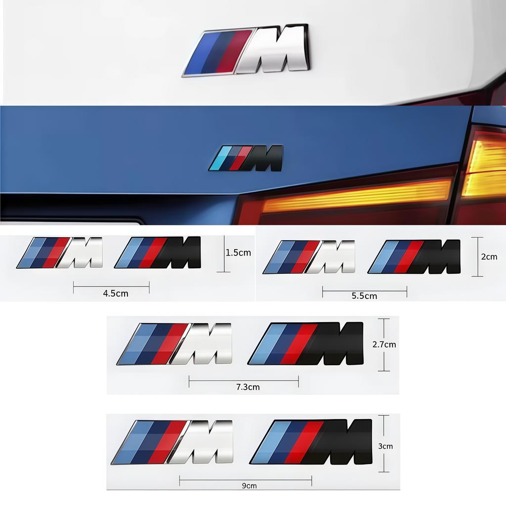 FD23-1Pcs M Logo ABS Sticker Car Fender Side Emblem For BMW M1 M5 M4 M6 M2 M3 M7 G01 F30 F48 E83 F39 F10 Rear Trunk Badge Accessories