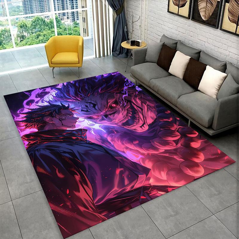 Cartoon Jujutsu Kaisen Anime Itadori Yuj Carpet Rug for Playroom Bedroom Living Room Sofa Home Decor,kid Non-slip Floor Mat