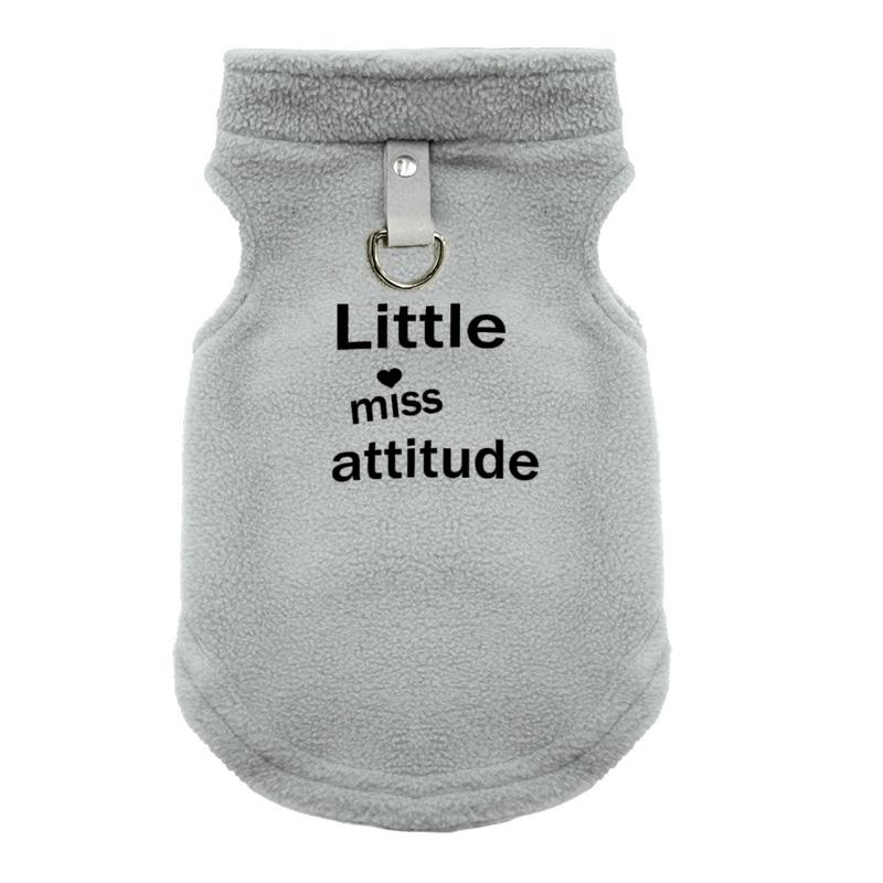 Warm Fleece Dogs Clothes Pet Jacket Vest with D-Ring For Small Dog Cats Clothing French Bulldog Costumes Chihuahua Coat