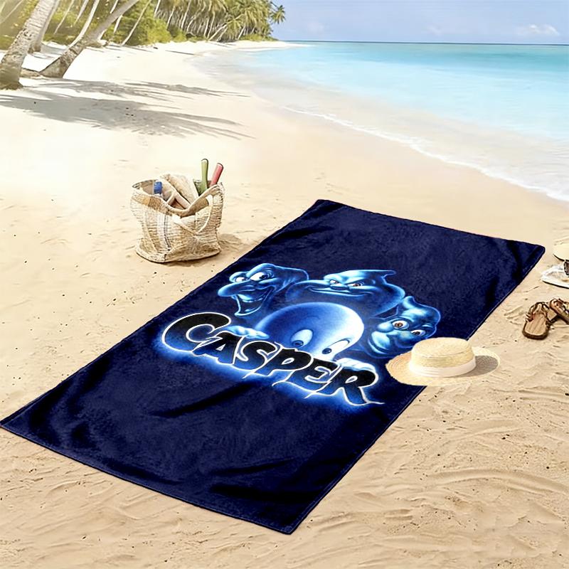 Casper Print Beach Towel, Large Soft Quick Dry Towel for Beach Camping Swimming