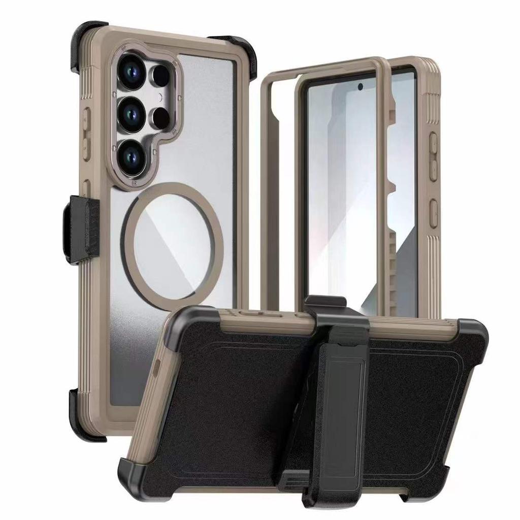 With Clip 360° 2IN1 Hybrid Armor XT Magnetic Case for Samsung S26 Ultra S25 S24 Plus A07 A17 A56 A36 A26 A16 A06 OTT-BOX Cover
