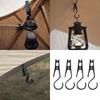 4Pcs Outdoor Camping Lights Hook Holder Antiskid Clamp Tent Fixed Clip Tent Clip Light Hook Nonslip Fixing Clip