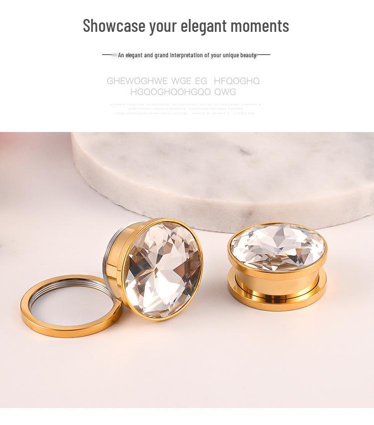 Écarteur d'oreille en acier inoxydable en forme de I pour patinage à roulettes avec accents de diamants - Bijou de piercing corporel style punk