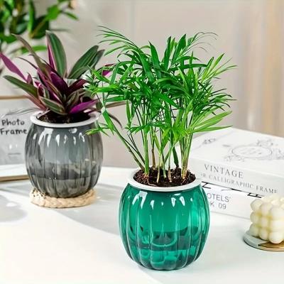 Ghiveci de flori în stil nordic, cu udare automată, transparentă, decor de grădină