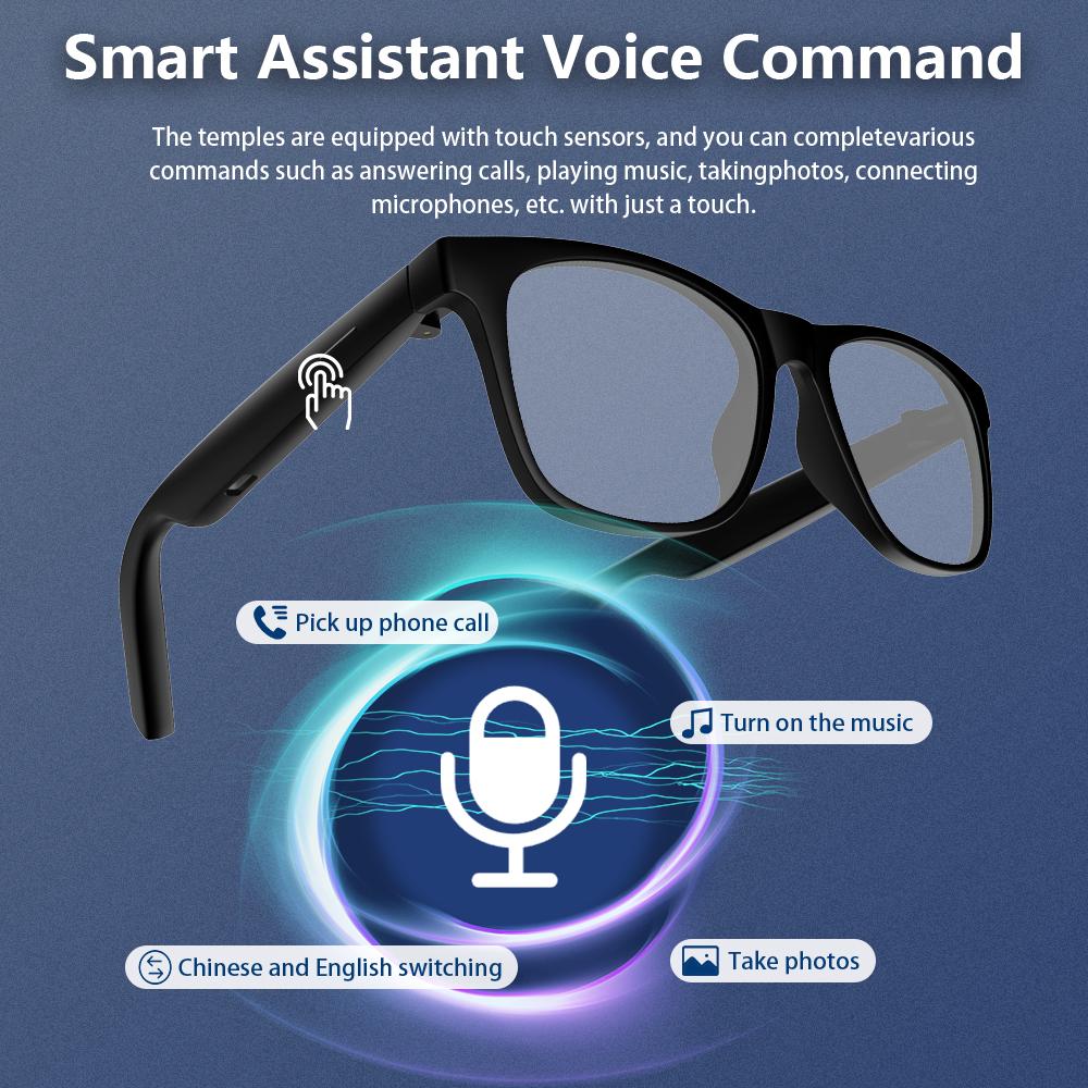 Men Smart Glasses D11 Plus Women Bluetooth Glasses Voice Call Control Music UV Polarized Sunglasses