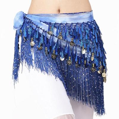 For Thailand/India/Arab Sequins Tassels Belly Dance Belt Waist Chain Dancer Skirt Hip Scarf