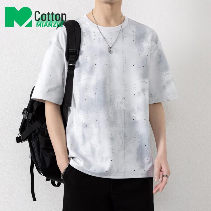 

Mianzhi Men s Trendy Short-Sleeve Round Neck T-Shirt M