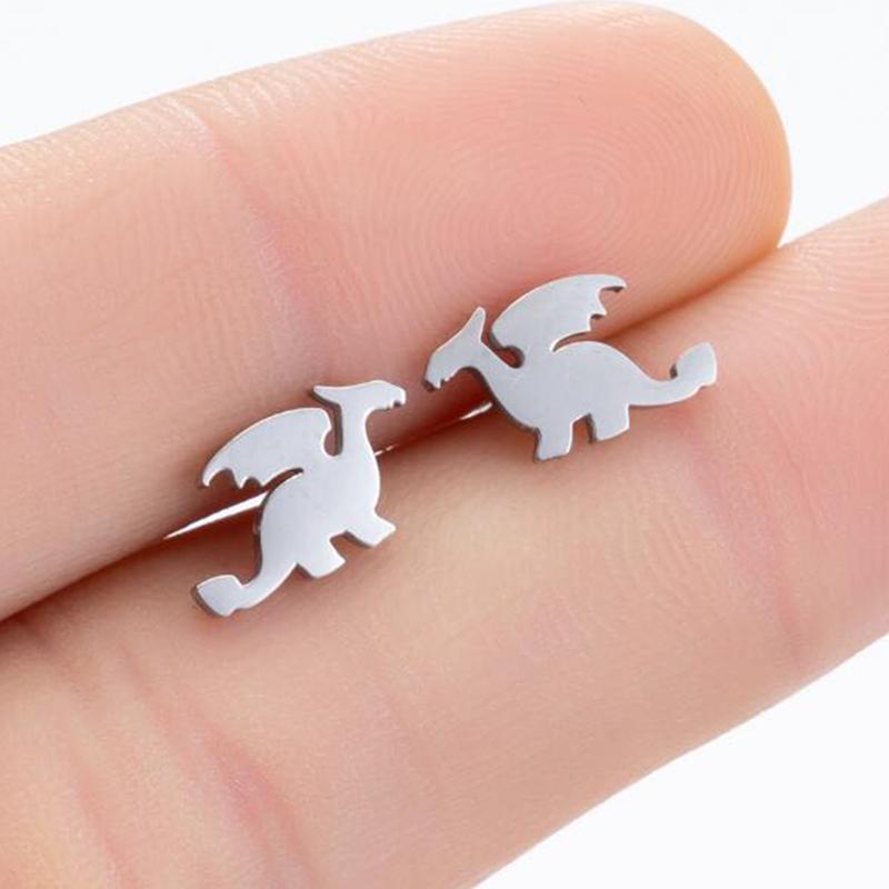 Multiple Stainless Steel Earings Fashion Jewelry Small Animal Ear Studs Music Leaf Fairy Hummingbird Earrings Pendientes Gift